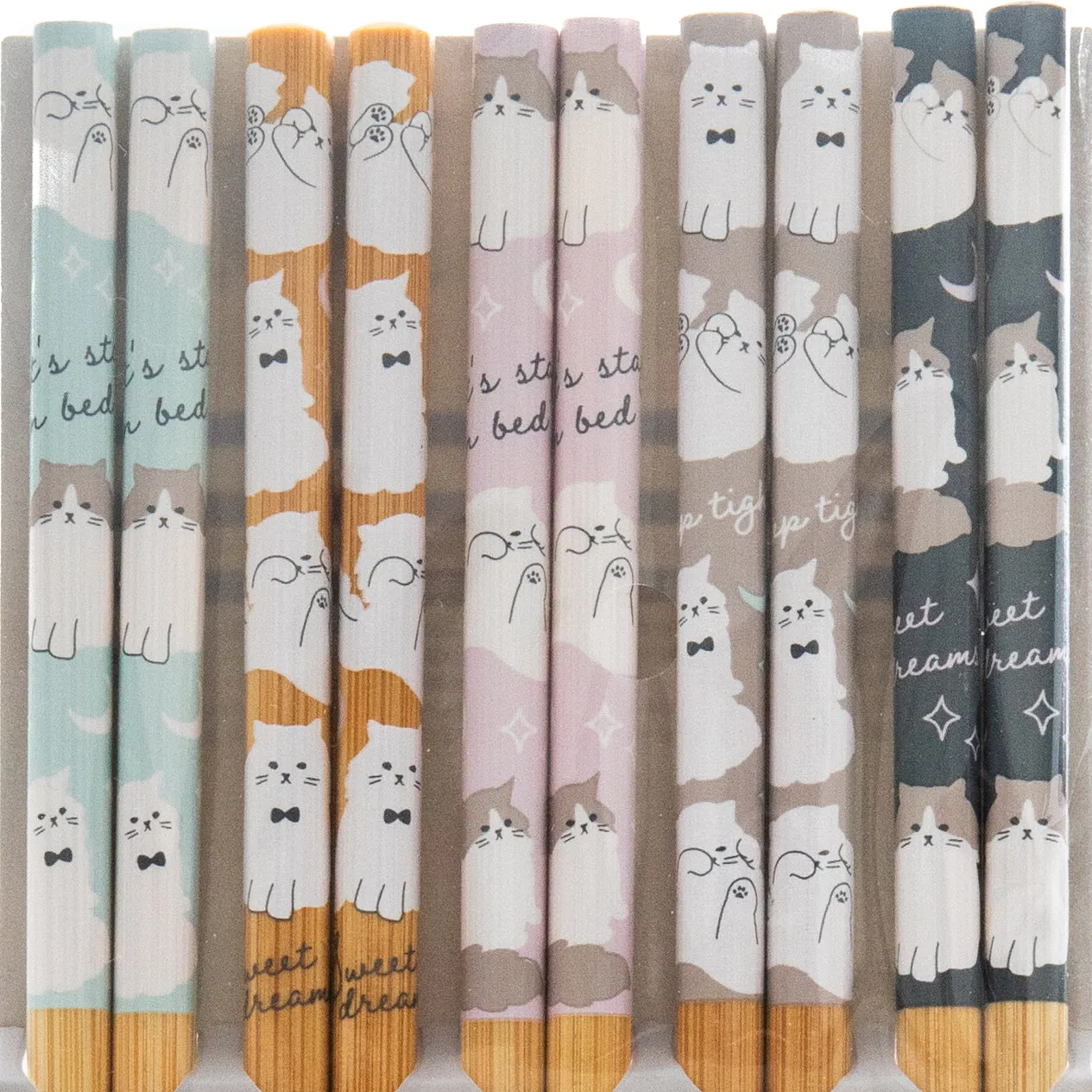 5 Set Bamboo Chopsticks 22.5cm