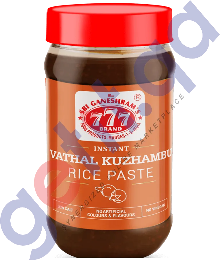 777 INSTANT VATHAL KUZHAMBU (SUN-DRIED VEG. CURRY) RICE PASTE 300GM