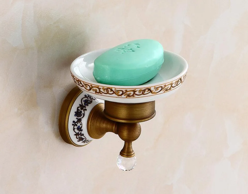 Antique Brass Wall Mounted Soap Dish Bathroom Accessory