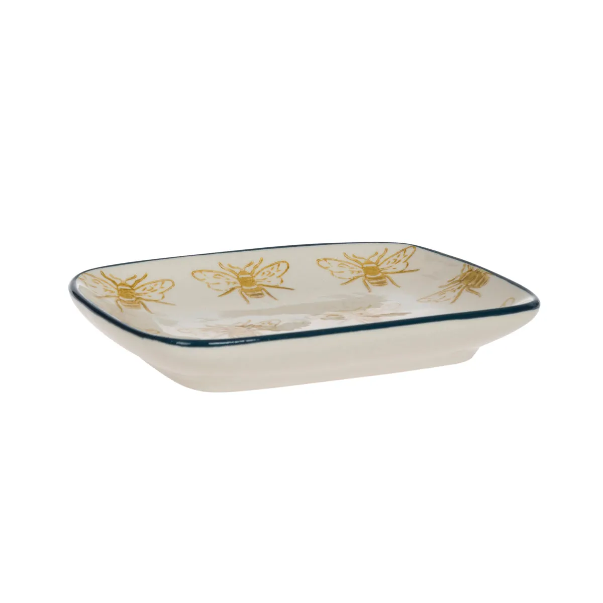 Bees Stoneware Soap Dish