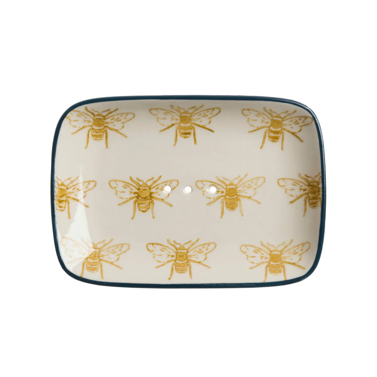 Bees Stoneware Soap Dish