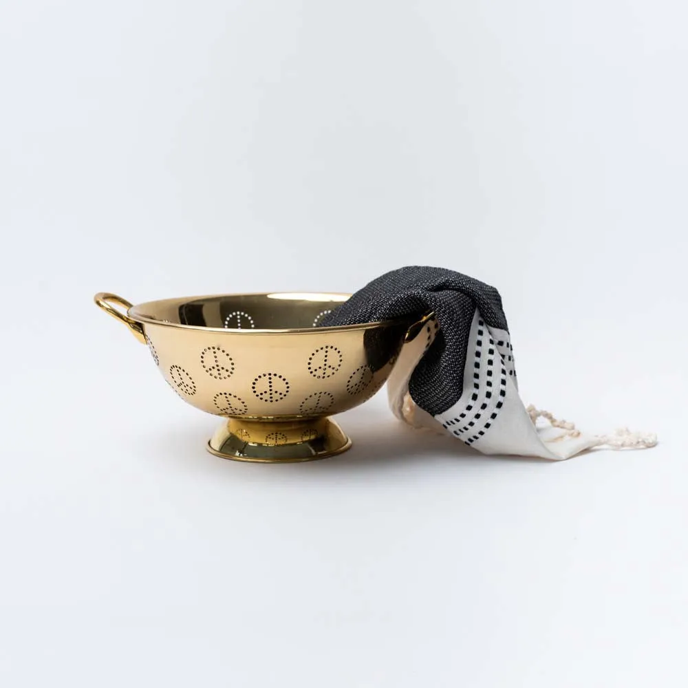 Brassy Peace-y Colander