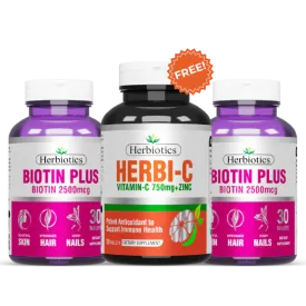 Buy 2 Biotin Plus - Get Vitamin C Free
