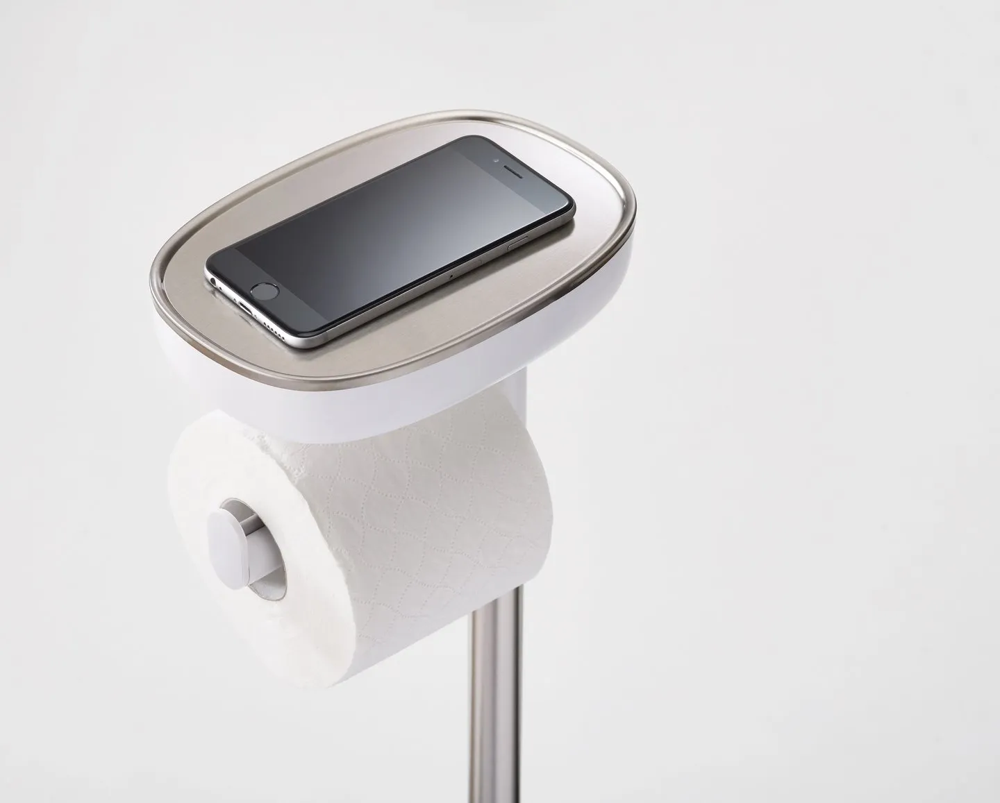 EasyStore Plus Toilet Paper Holder with Flex™ Steel Toilet Brush