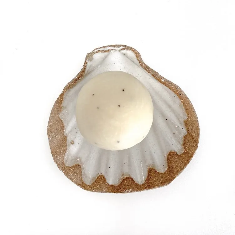 Handmade Ceramic Grit Shell Dish