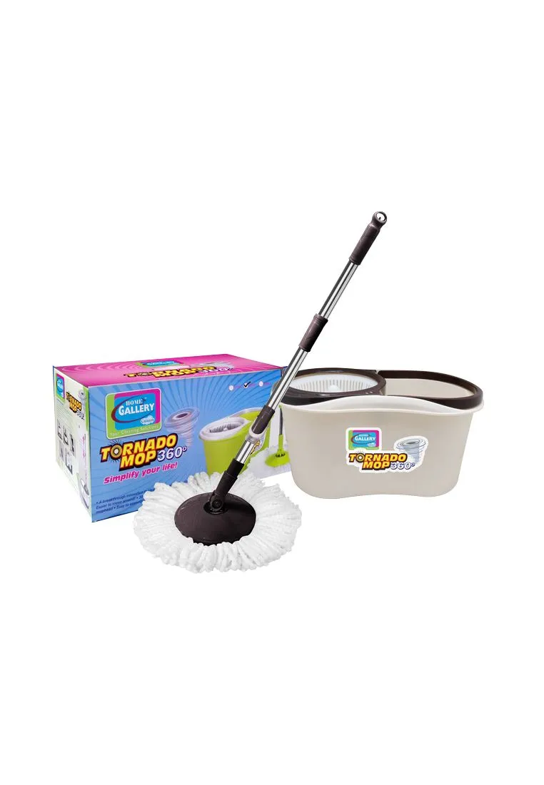 Efficient Home Gallery ZT-30 Tornado Spin Mop with Dry Bucket Set for Easy Cleaning