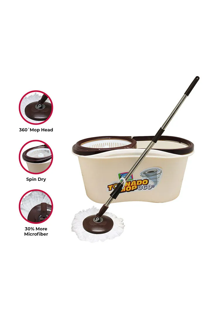 Efficient Home Gallery ZT-30 Tornado Spin Mop with Dry Bucket Set for Easy Cleaning