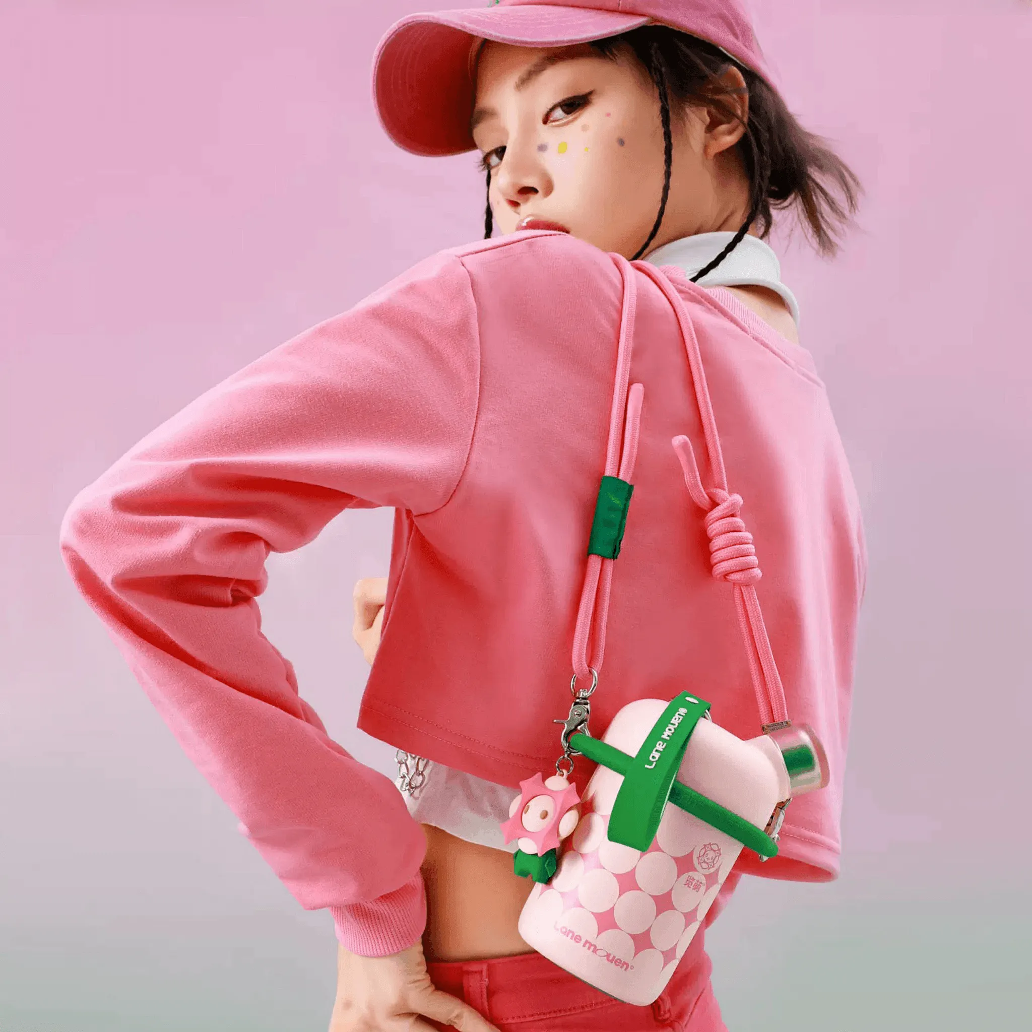 Lane Mouen Vacuum Cup Straw Cup 420ML