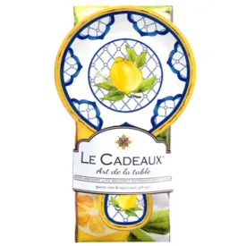 Lemon Basil Spoon Rest with Matching Tea Towel Gift Set GS-SR/TT-LB