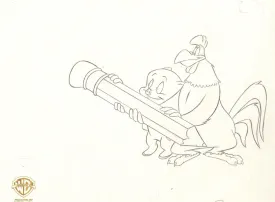 Looney Tunes Original Production Drawing: Porky and Foghorn