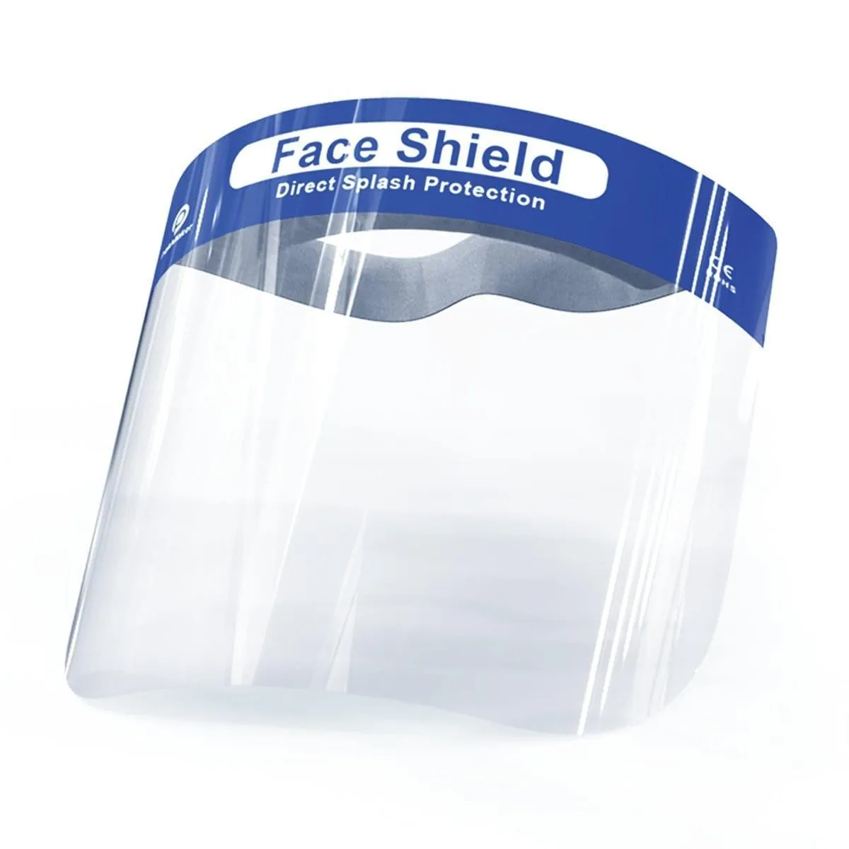 Protective visor face shield with white foam headband