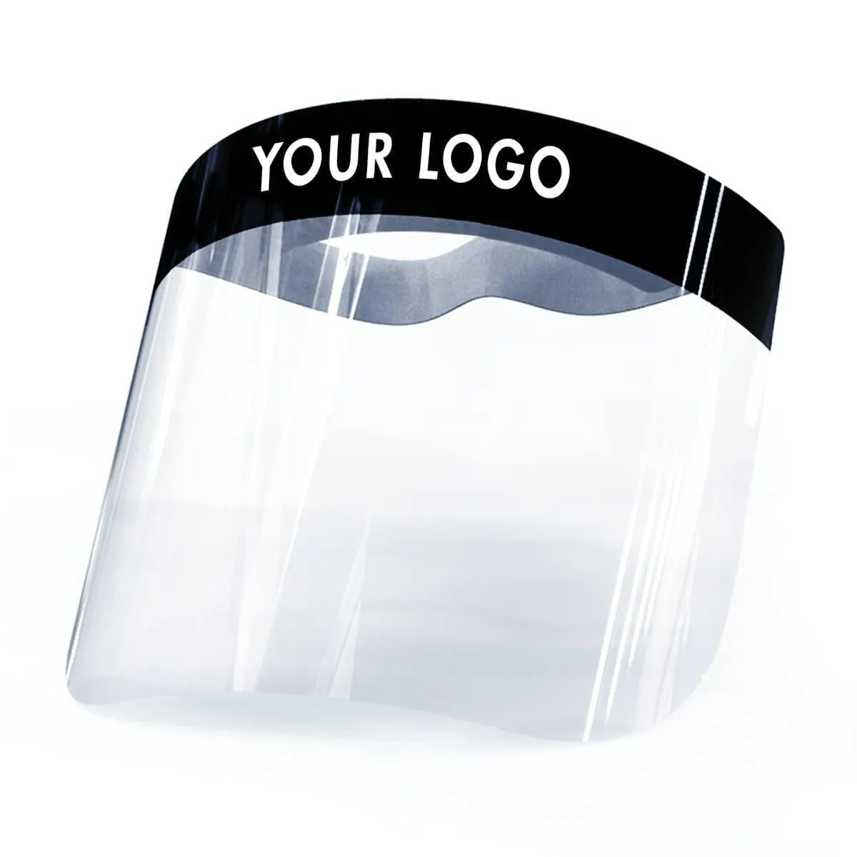 Protective visor face shield with white foam headband