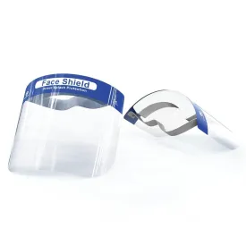 Protective visor face shield with white foam headband