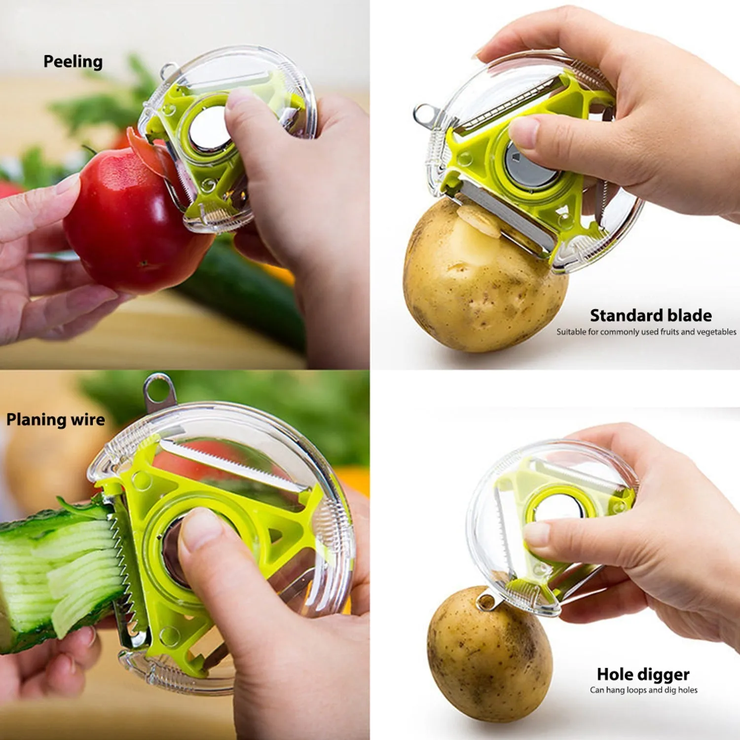 Round Planer Peeler and Cutter Vegetable Slicer Kitchen Tool.