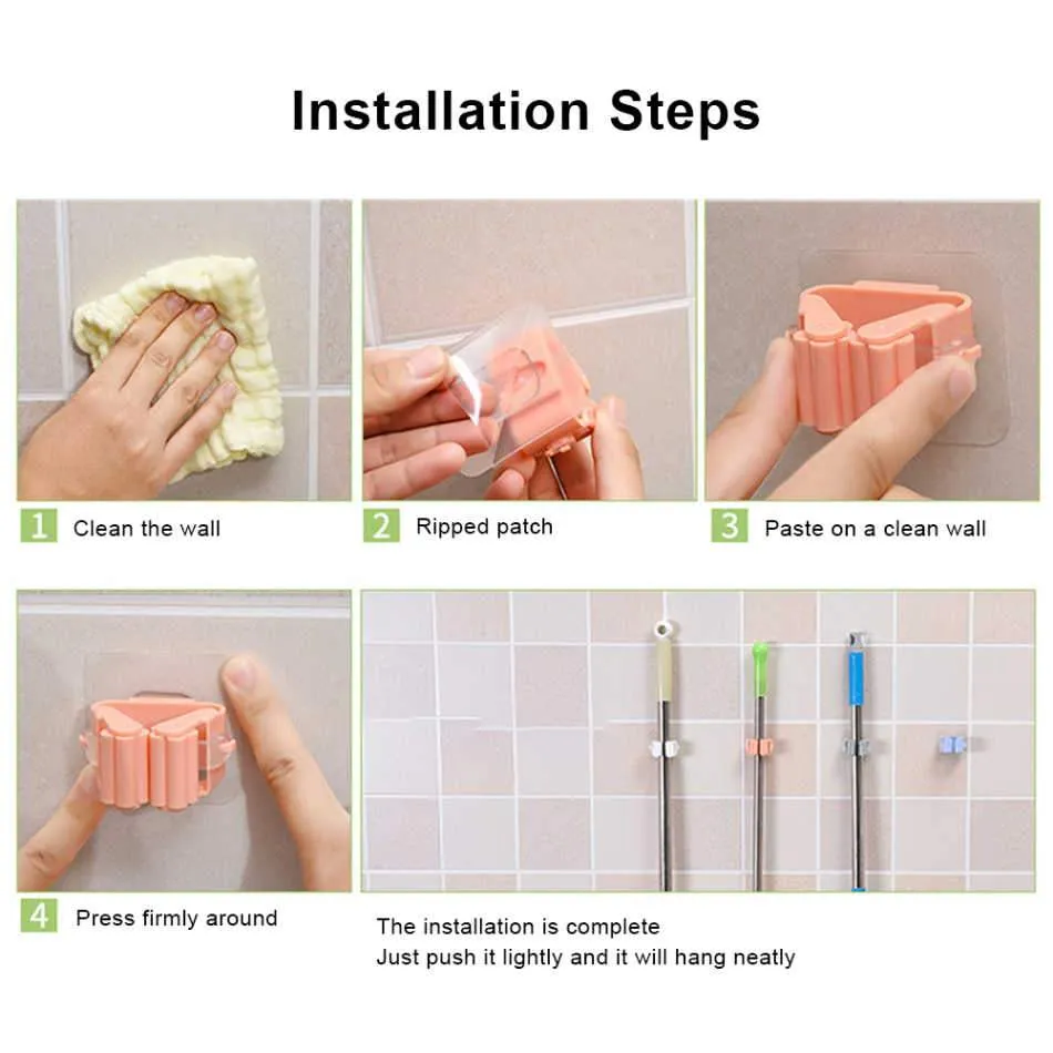 Self Adhesive Mop And Broom Holder