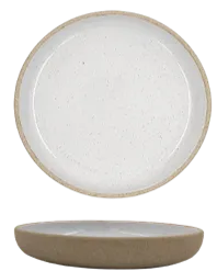 Speckled White- Coupe Plate 23.5 x H:3 cm