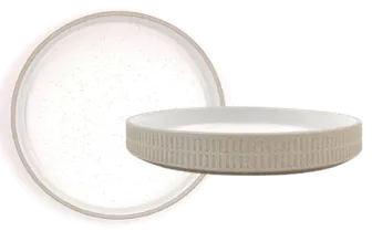 Speckled White- Walled Plate 22.3 cm