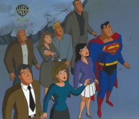 Superman the Animated Series Original Production Cel: Superman and Lois Lane