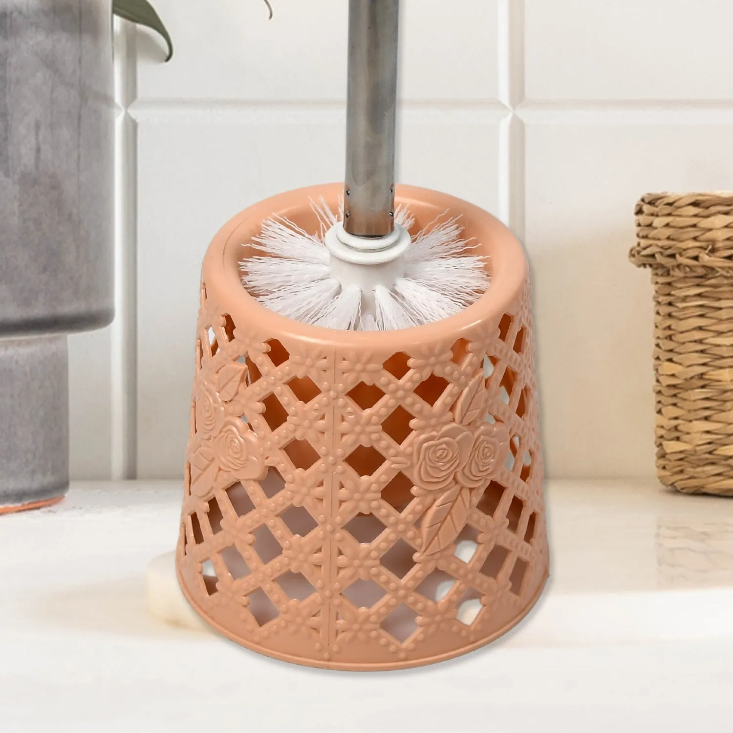 Toilet Brushes / Toilet Holders Toilet Brush Set Toilet  Cleaning Brush Household with Base Wash Toilet Brush No Dead Angle Cleaning Set Household Cleaning Tools
