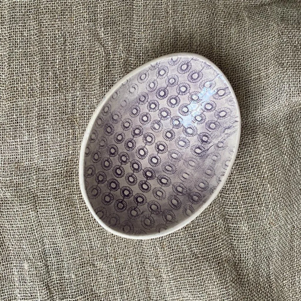 Wonki Ware Oval Bowl - Extra Small - Aubergine Lace