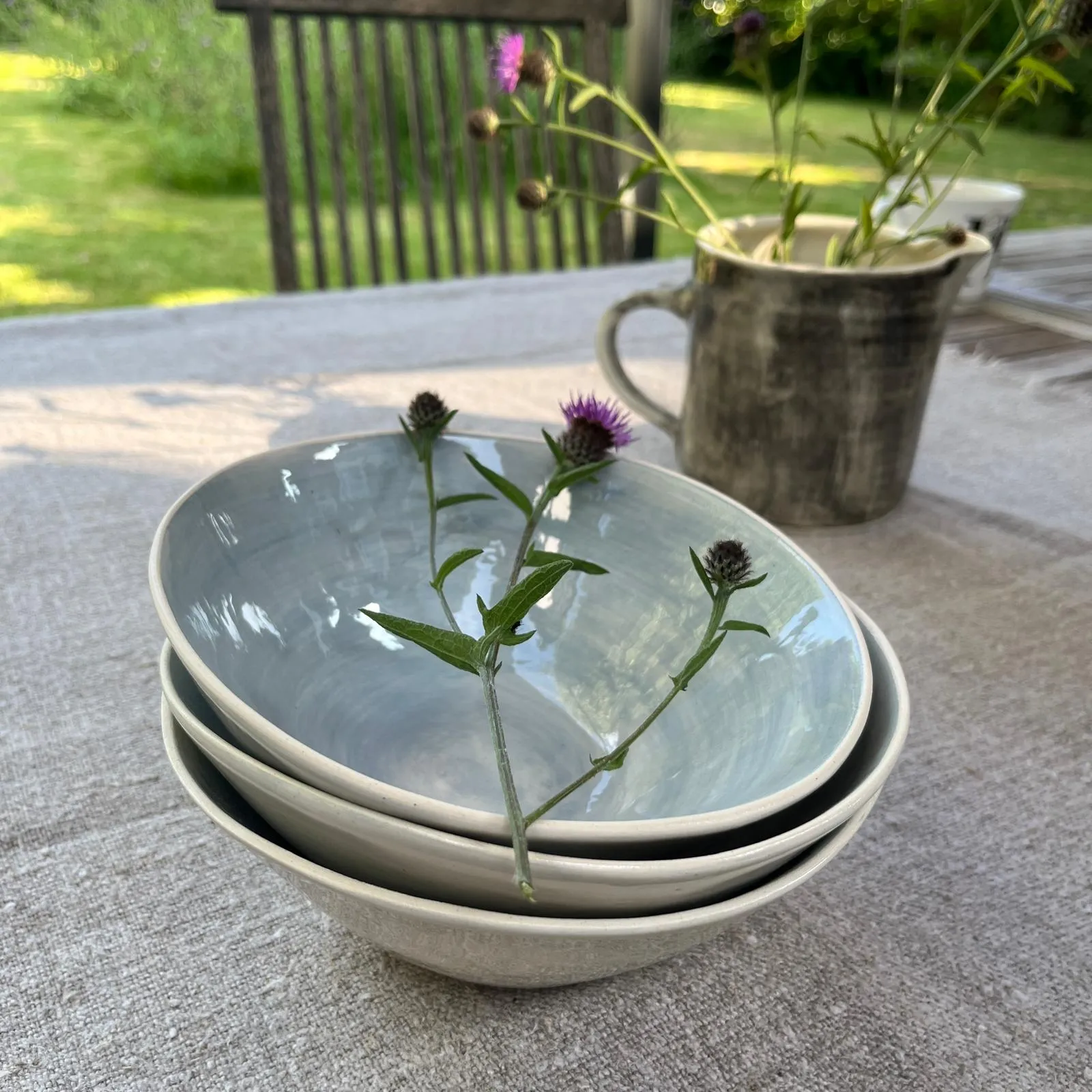 Wonki Ware Soup Bowl - Duck Egg Wash