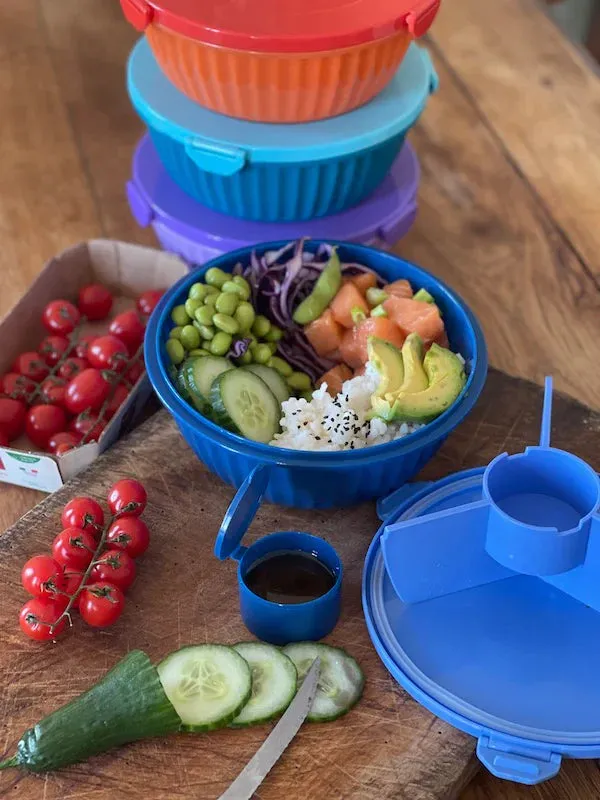 Yumbox Leakproof Divided Poke Salad Bowl - Maui Purple