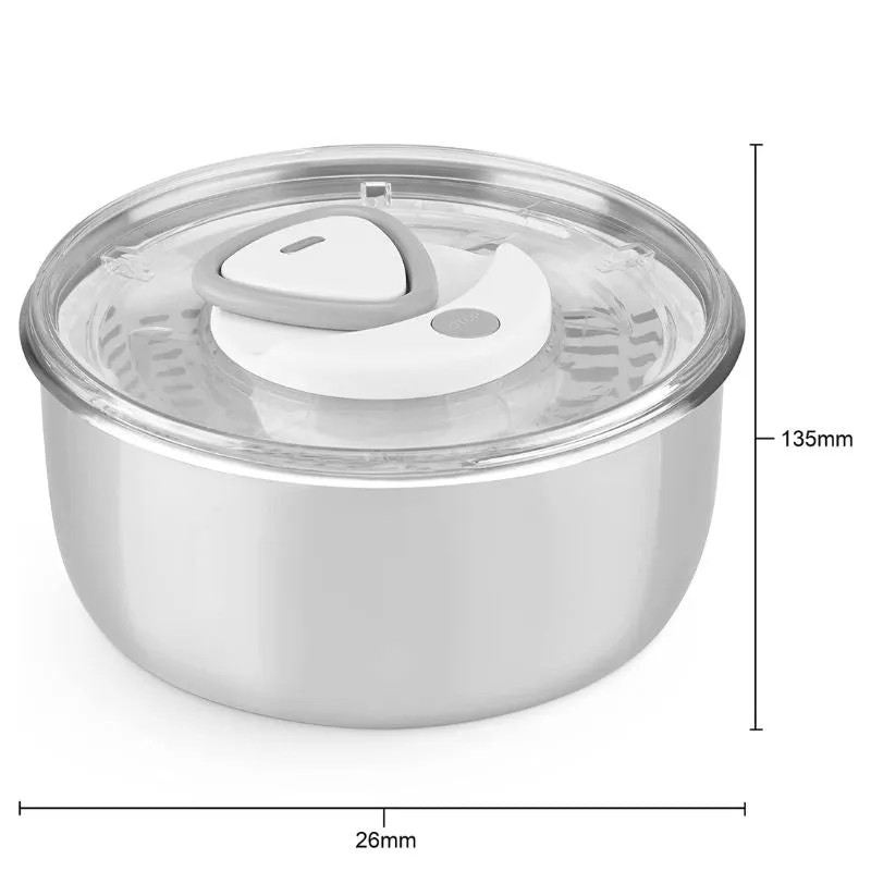 Zyliss Easy Spin 2 Salad Spinner with Stainless Steel Bowl